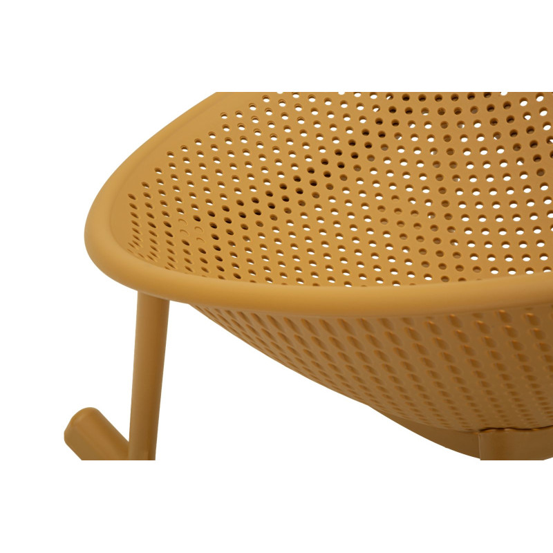 Lot de 2 Fauteuils à bascule design Plastique Jaune moutarde Ibiza 