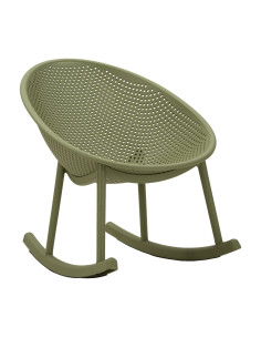 Lot de 2 Fauteuils à bascule design Plastique Vert Ibiza 