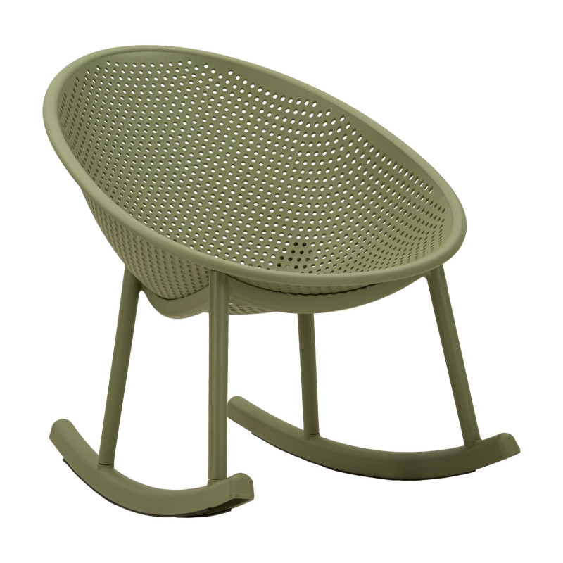 Lot de 2 Fauteuils à bascule design Plastique Vert Ibiza 