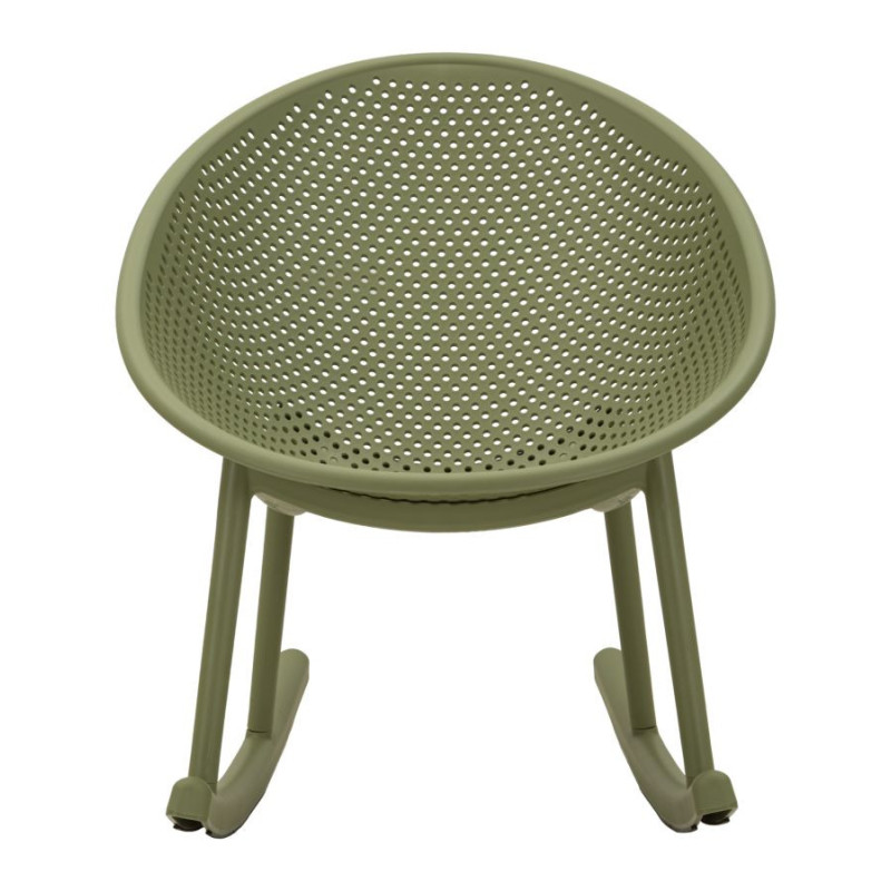 Lot de 2 Fauteuils à bascule design Plastique Vert Ibiza 