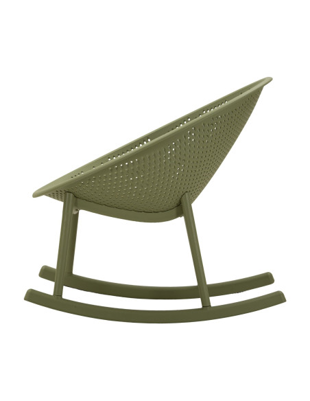 Lot de 2 Fauteuils à bascule design Plastique Vert Ibiza 