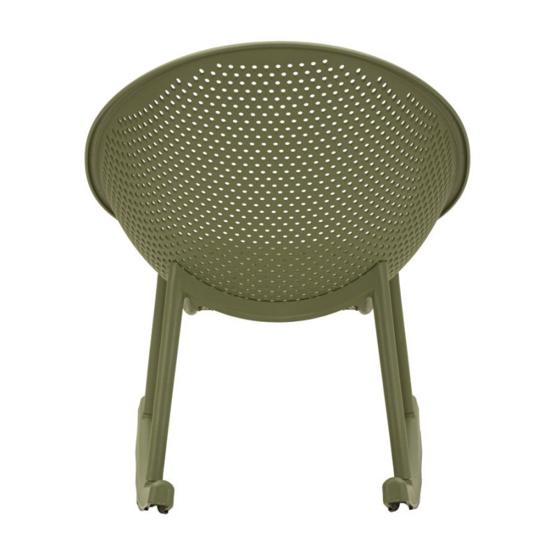 Lot de 2 Fauteuils à bascule design Plastique Vert Ibiza 