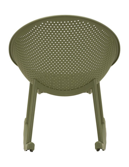Lot de 2 Fauteuils à bascule design Plastique Vert Ibiza 
