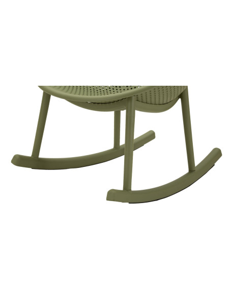 Lot de 2 Fauteuils à bascule design Plastique Vert Ibiza 