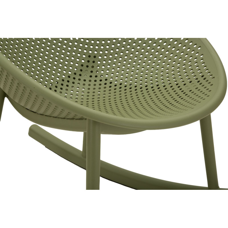 Lot de 2 Fauteuils à bascule design Plastique Vert Ibiza 