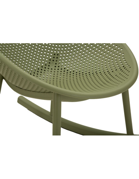 Lot de 2 Fauteuils à bascule design Plastique Vert Ibiza 