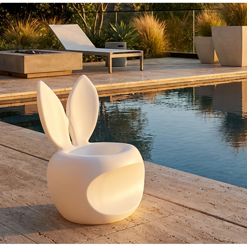 Fauteuil design Lapin Plastique Blanc Bunny 