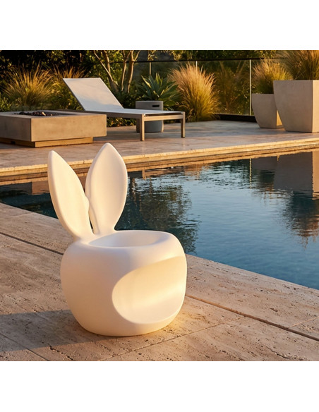 Fauteuil design Lapin Plastique Blanc Bunny 
