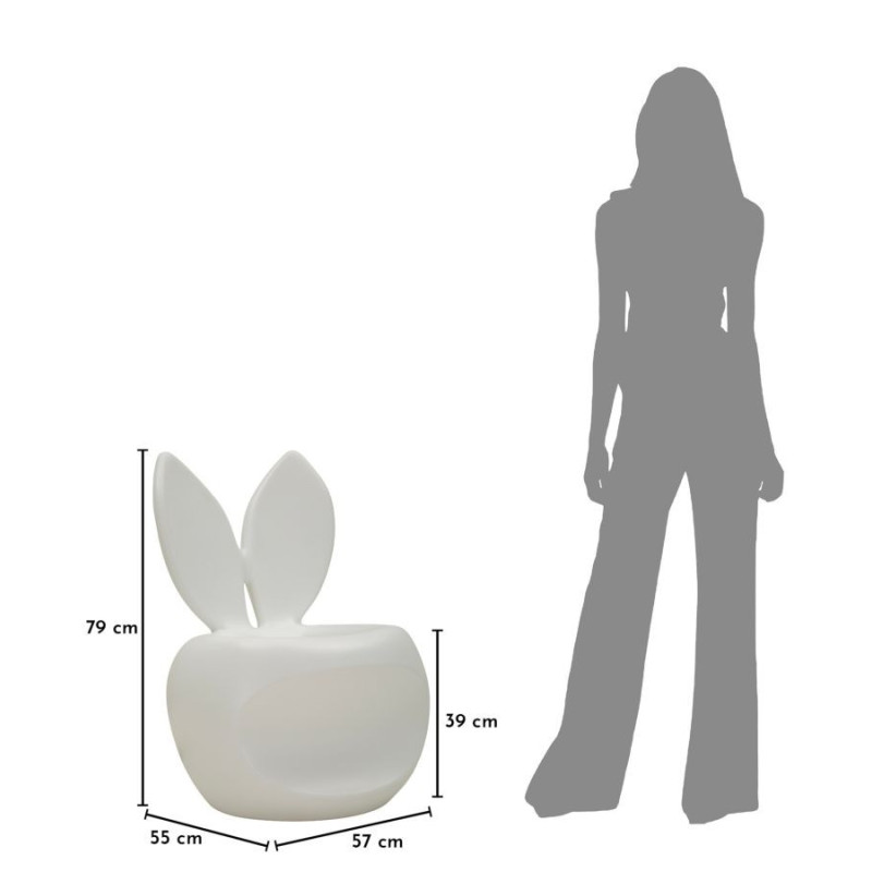 Fauteuil design Lapin Plastique Blanc Bunny 