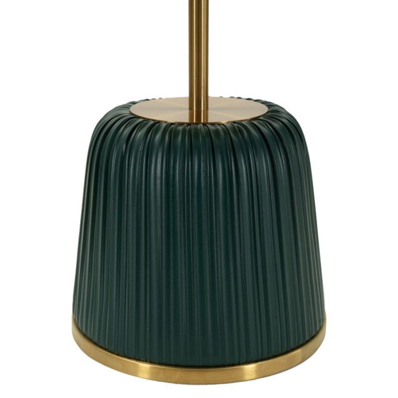 Table d'appoint design chic Ronde 40 cm Métal Doré Polyuréthane Vert Egle 