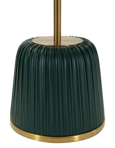 Table d'appoint design chic Ronde 40 cm Métal Doré Polyuréthane Vert Egle 