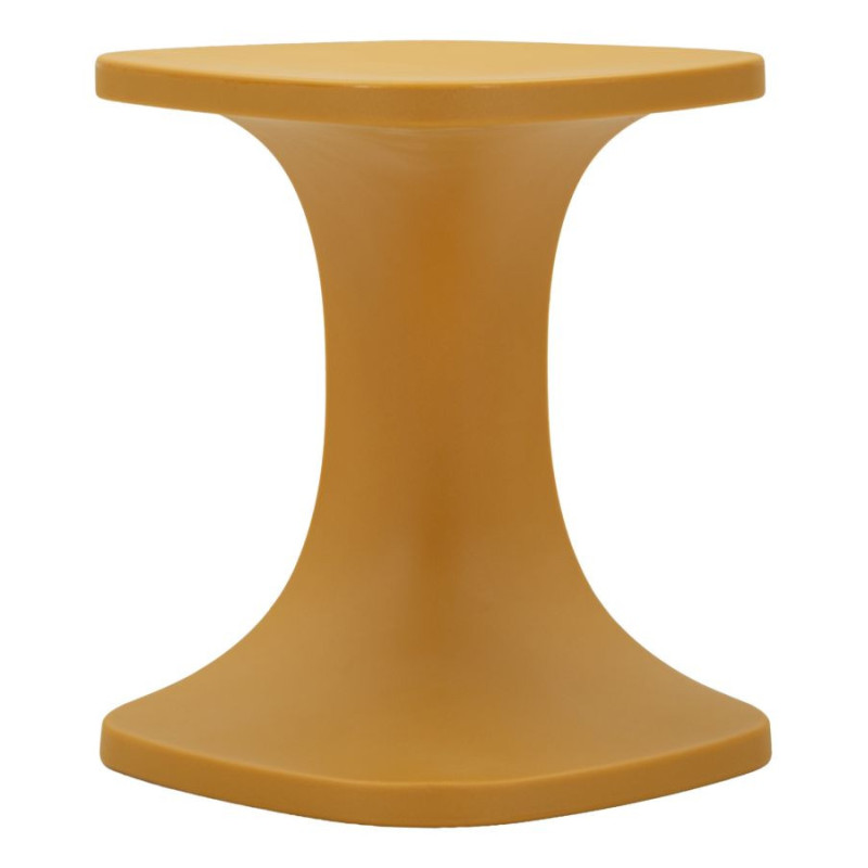 Bout de canapé design Carré 42 cm Plastique Jaune moutarde Ibiza 