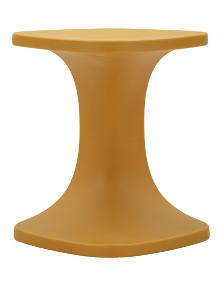 Bout de canapé design Carré 42 cm Plastique Jaune moutarde Ibiza 
