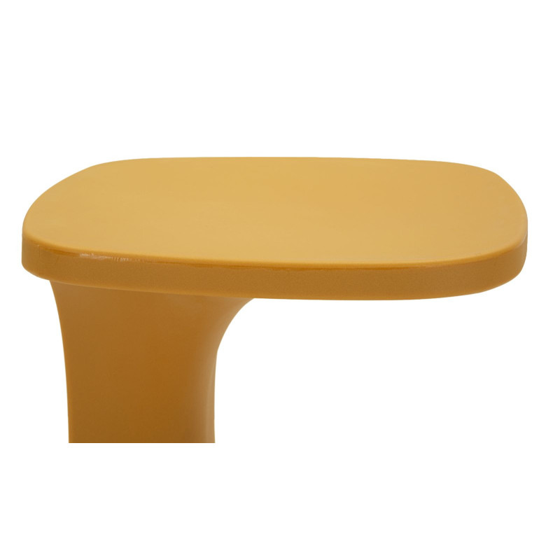 Bout de canapé design Carré 42 cm Plastique Jaune moutarde Ibiza 