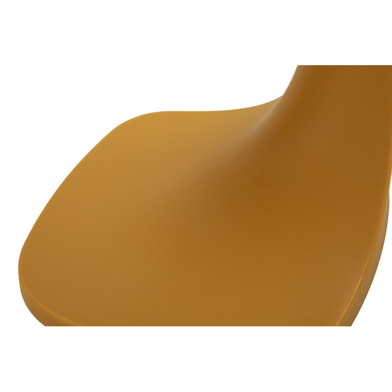 Bout de canapé design Carré 42 cm Plastique Jaune moutarde Ibiza 