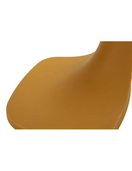 Bout de canapé design Carré 42 cm Plastique Jaune moutarde Ibiza 