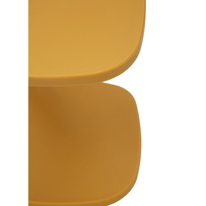 Bout de canapé design Carré 42 cm Plastique Jaune moutarde Ibiza 
