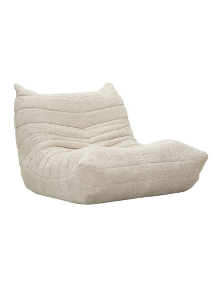 Fauteuil design bouclette Tissu Blanc Bouclé Éponge Mask 