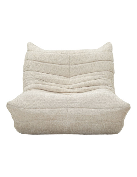 Fauteuil design bouclette Tissu Blanc Bouclé Éponge Mask 