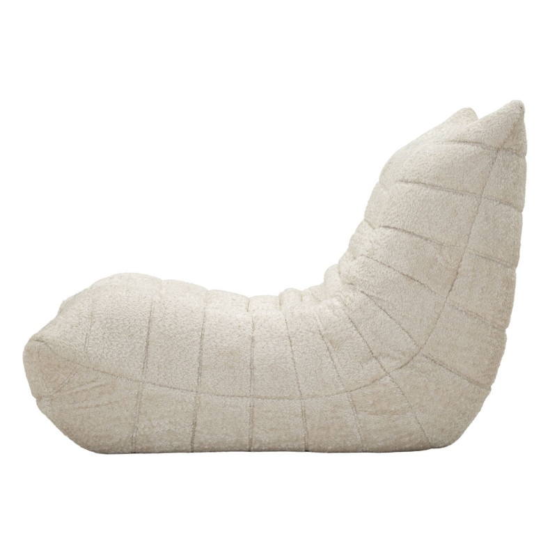 Fauteuil design bouclette Tissu Blanc Bouclé Éponge Mask 