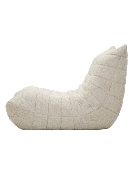 Fauteuil design bouclette Tissu Blanc Bouclé Éponge Mask 