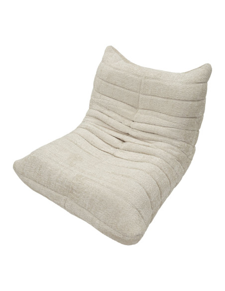 Fauteuil design bouclette Tissu Blanc Bouclé Éponge Mask 