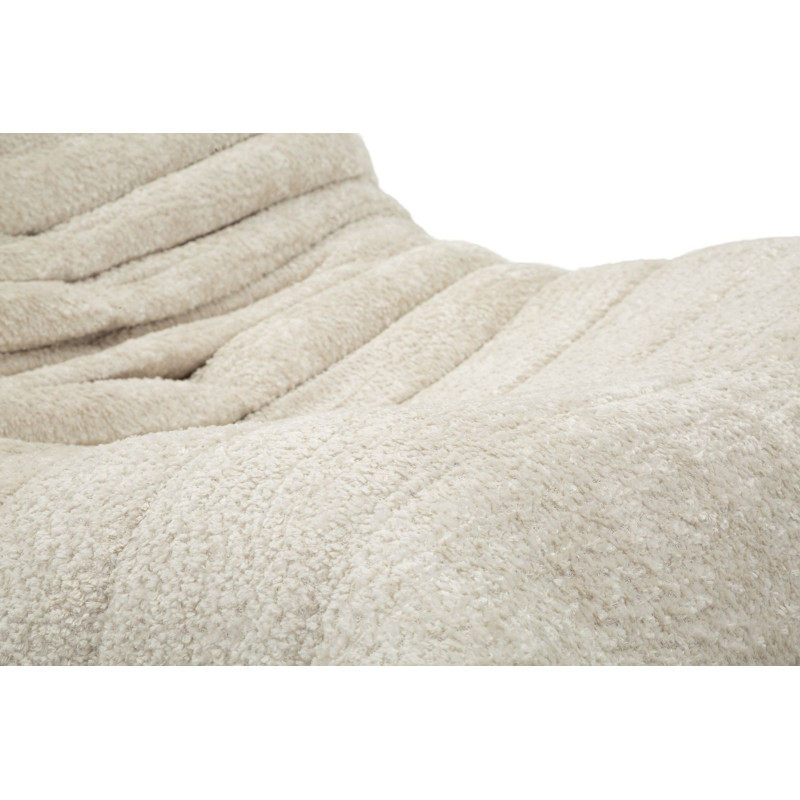 Fauteuil design bouclette Tissu Blanc Bouclé Éponge Mask 
