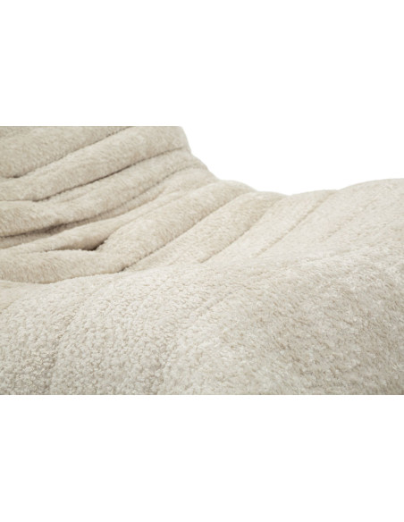 Fauteuil design bouclette Tissu Blanc Bouclé Éponge Mask 