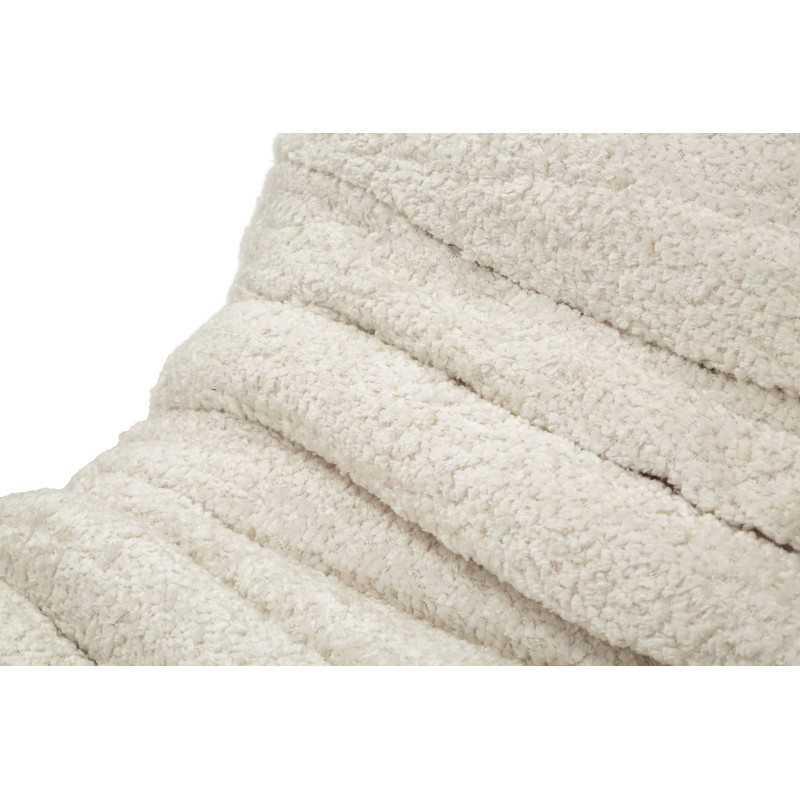 Fauteuil design bouclette Tissu Blanc Bouclé Éponge Mask 
