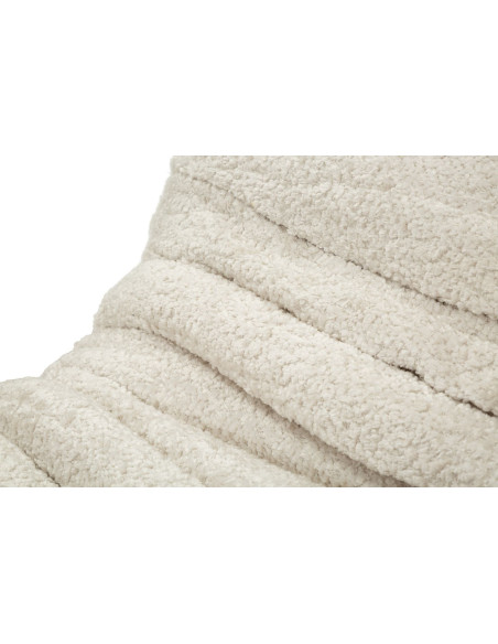 Fauteuil design bouclette Tissu Blanc Bouclé Éponge Mask 