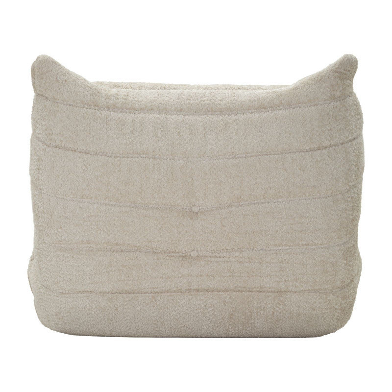 Fauteuil design bouclette Tissu Blanc Bouclé Éponge Mask 