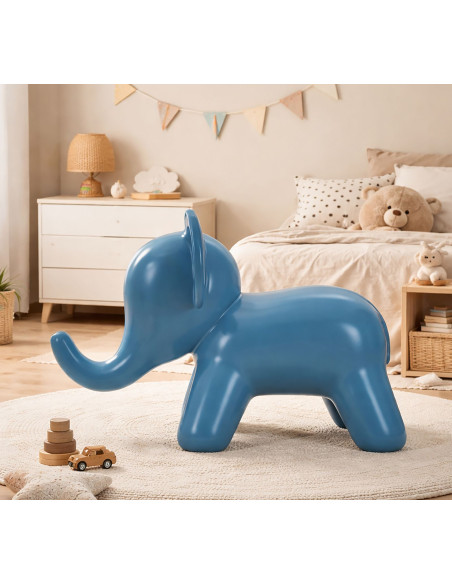 Tabouret design pour enfant Éléphant Plastique Bleu Ele 