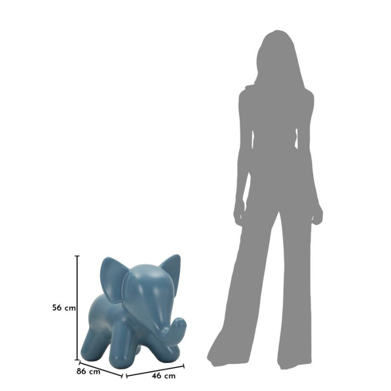 Tabouret design pour enfant Éléphant Plastique Bleu Ele 