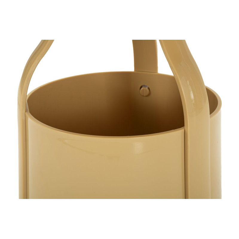 Table d'appoint design avec poignée & rangement Ronde 44 cm Plastique Blanc crème Iris 