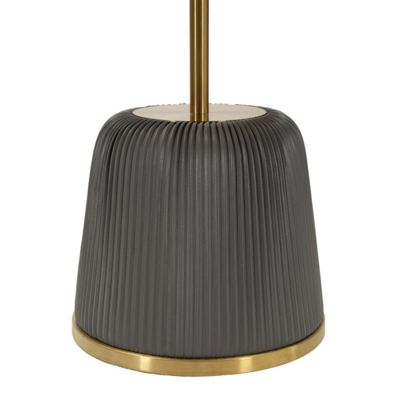 Table d'appoint design chic Ronde 40 cm Métal Doré Polyuréthane Gris Egle 