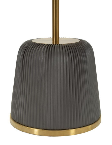 Table d'appoint design chic Ronde 40 cm Métal Doré Polyuréthane Gris Egle 