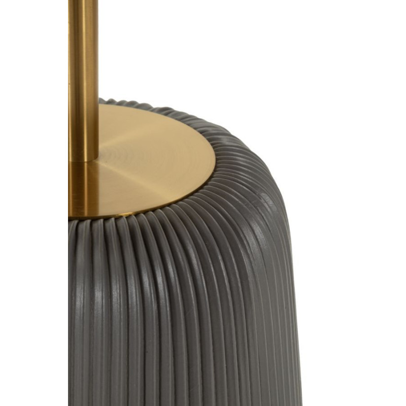 Table d'appoint design chic Ronde 40 cm Métal Doré Polyuréthane Gris Egle 