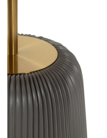 Table d'appoint design chic Ronde 40 cm Métal Doré Polyuréthane Gris Egle 