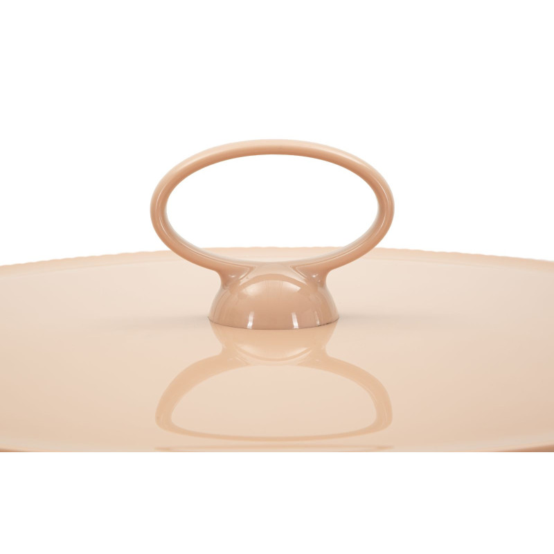 Table d'appoint design avec poignée & rangement Ronde 44 cm Plastique Rose Iris 