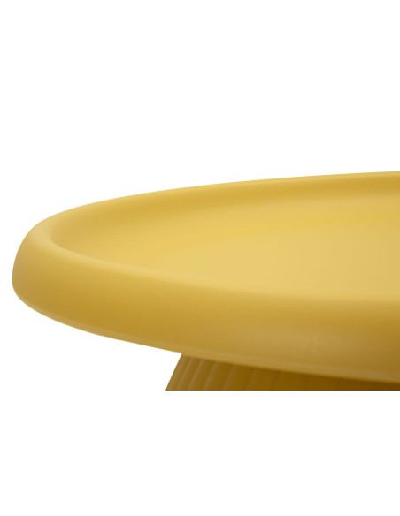 Table basse design Ronde 70 cm Plastique Jaune moutarde Geax 