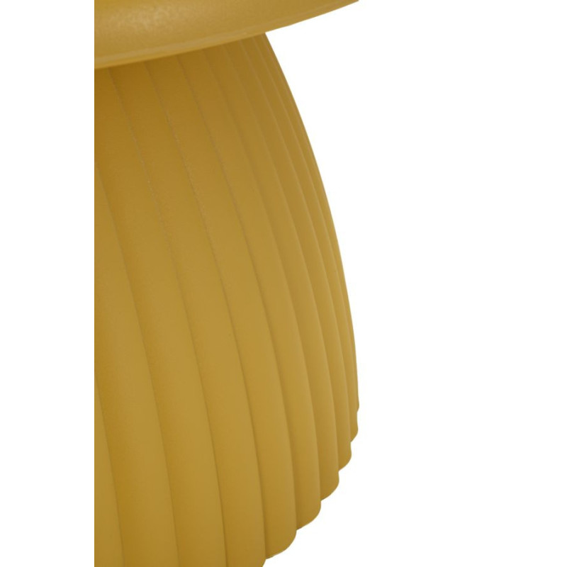 Table basse design Ronde 70 cm Plastique Jaune moutarde Geax 