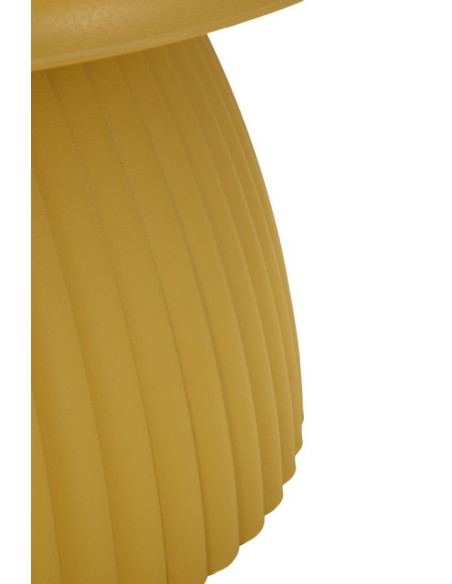 Table basse design Ronde 70 cm Plastique Jaune moutarde Geax 