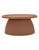 Table basse Geax Ø70 x H35 cm plastique terracotta ronde