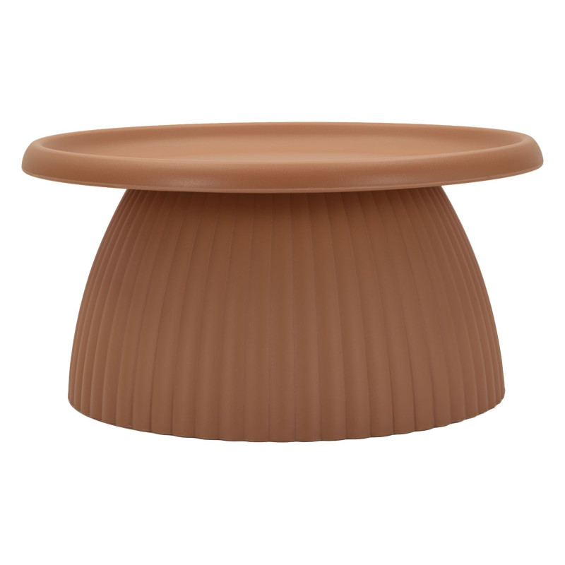 Table basse design Ronde 70 cm Plastique Terracotta Geax 