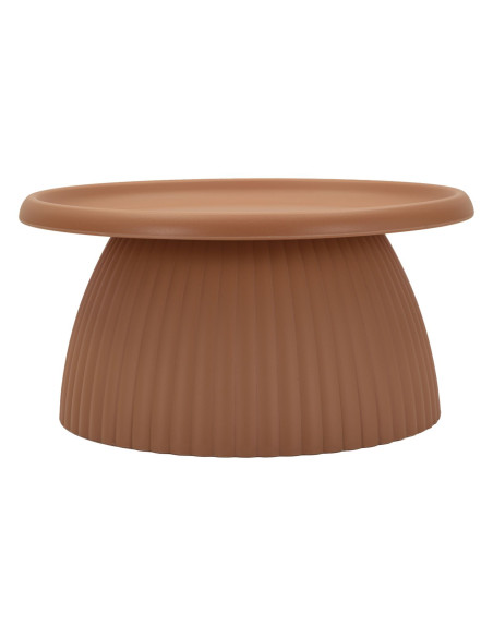 Table basse design Ronde 70 cm Plastique Terracotta Geax 
