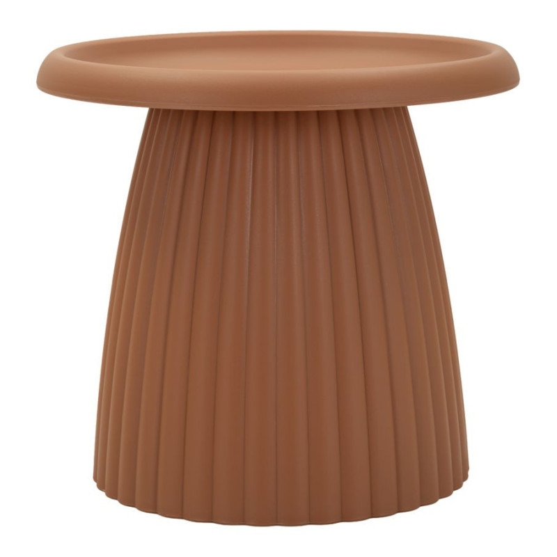 Table basse design Ronde 50 cm Plastique Terracotta Geax 