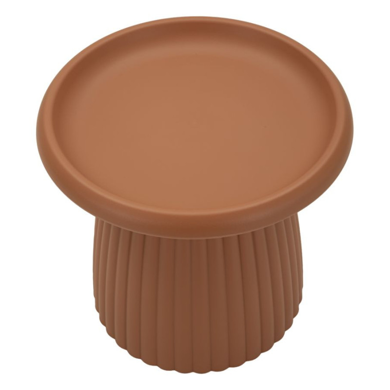 Table basse design Ronde 50 cm Plastique Terracotta Geax 