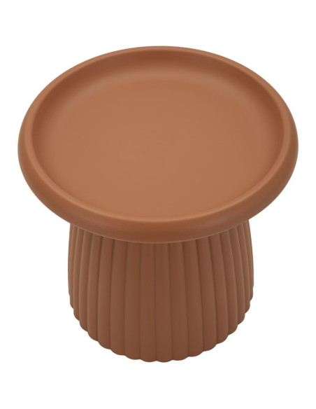 Table basse design Ronde 50 cm Plastique Terracotta Geax 