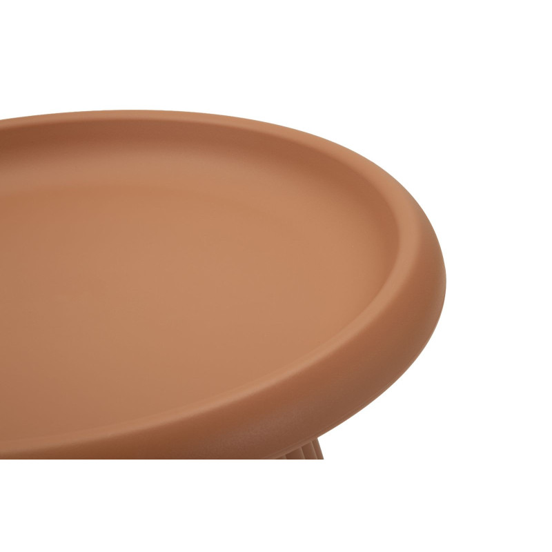 Table basse design Ronde 50 cm Plastique Terracotta Geax 