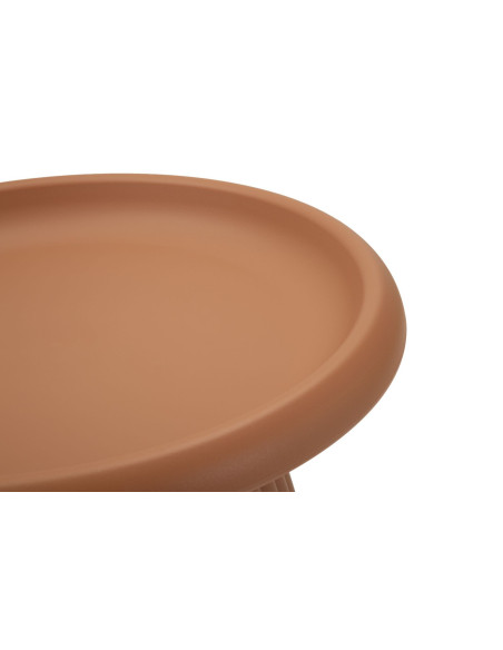Table basse design Ronde 50 cm Plastique Terracotta Geax 